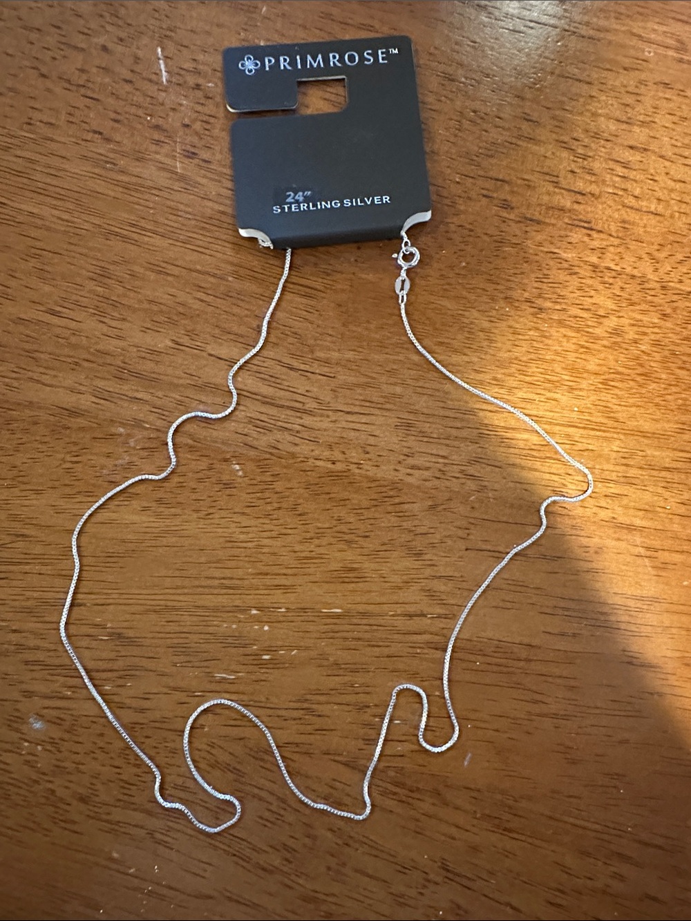 Primrose Sterling Silver 24" Snake Chain Necklace - Silver